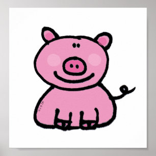 Pink piggy poster
