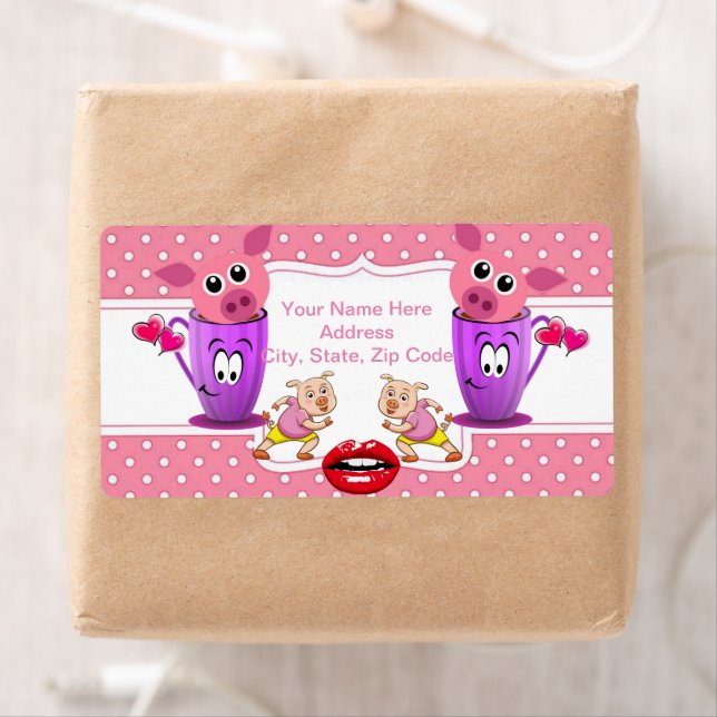 Pink Pigs Monogram Labels (Insitu)