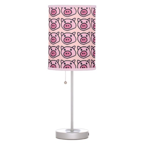 Pink Pigs pattern Table Lamp