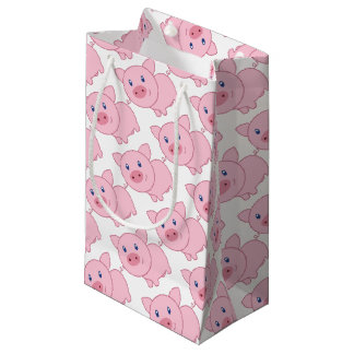 Pink Pigs Small Gift Bag