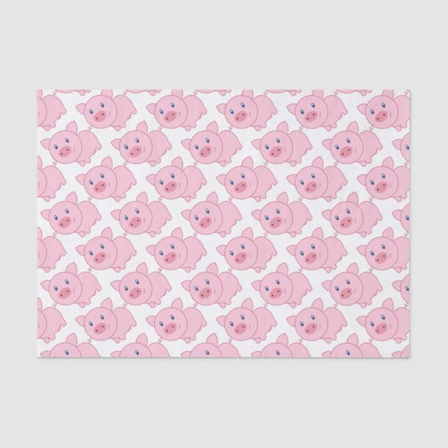 Pink Pigs Tissue Paper (Front)