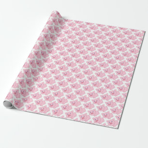 Pink Pigs Wrapping Paper