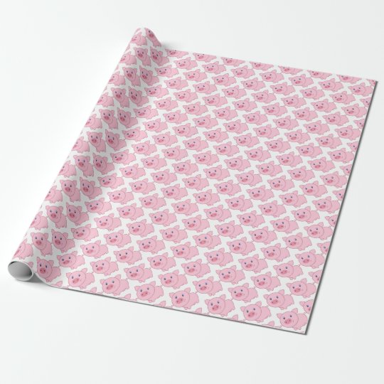 Pink Pigs Wrapping Paper | Zazzle.com