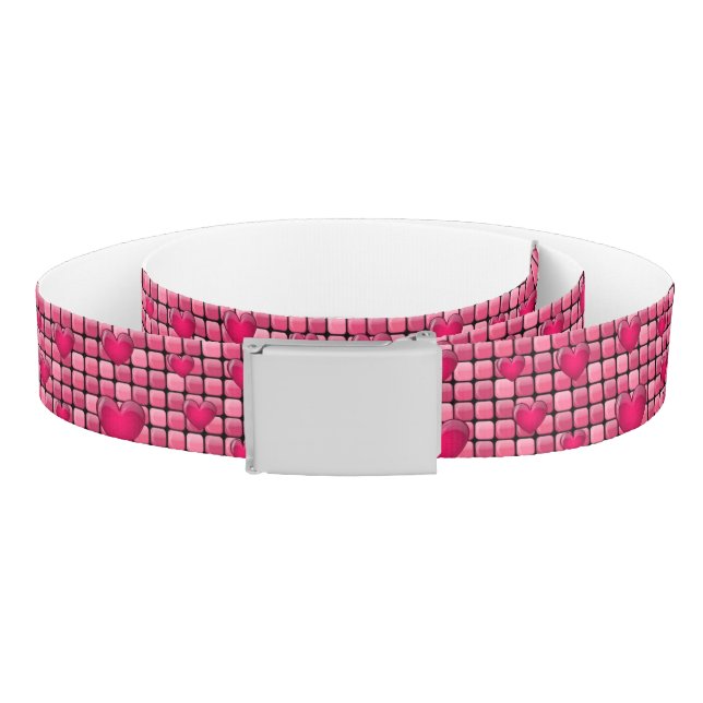 Pink Pile With Hearts Belt (Coil)