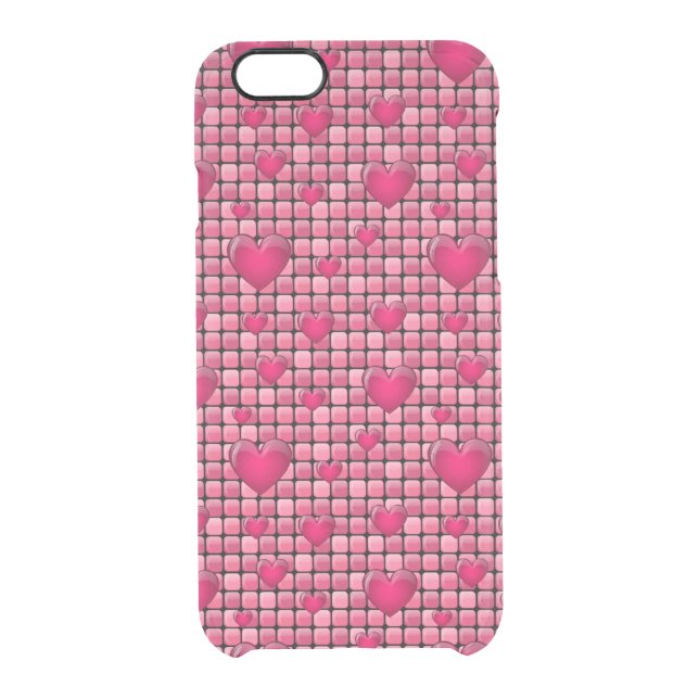 Pink Pile With Hearts Uncommon iPhone Case (Back)