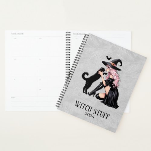 Pink Pin Up Witch Planner