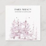 PINK PINE TREE WINTER FOREST STUD EARRING DISPLAY SQUARE BUSINESS CARD<br><div class="desc">If you need any further customisation please feel free to message me on yellowfebstudio@gmail.com.</div>