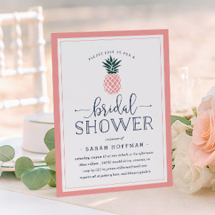 Pink Pineapple Bridal Shower Invitation