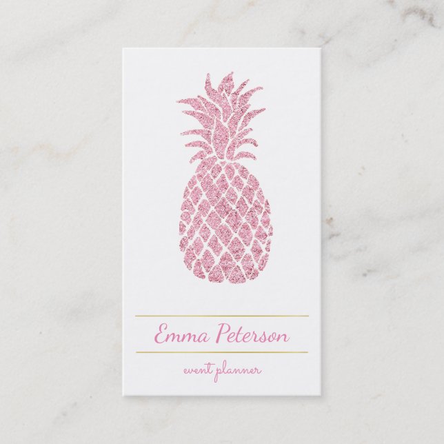pink pineapple business card (Front)