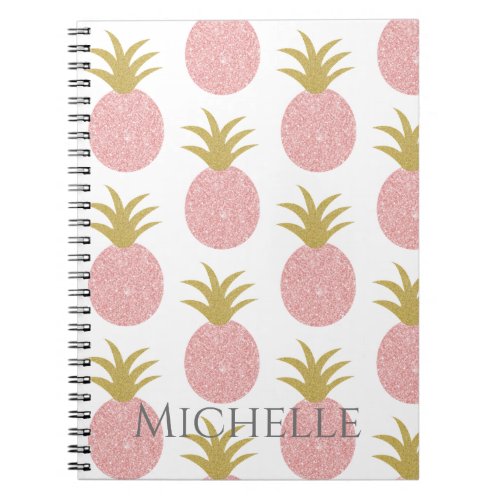 Pink Pineapple Monogram Notebook
