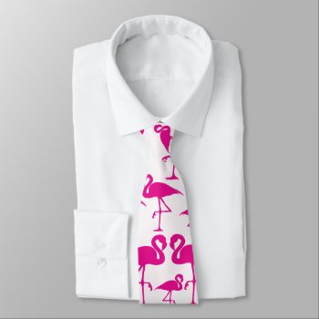 Pink Pink Flamingos Neck Tie by dawnfx at Zazzle