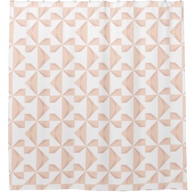 Pink Pinwheel Shower Curtain (Front)