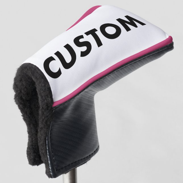PINK Piping Custom Golf Putter Headcover Blank (3/4 Front)