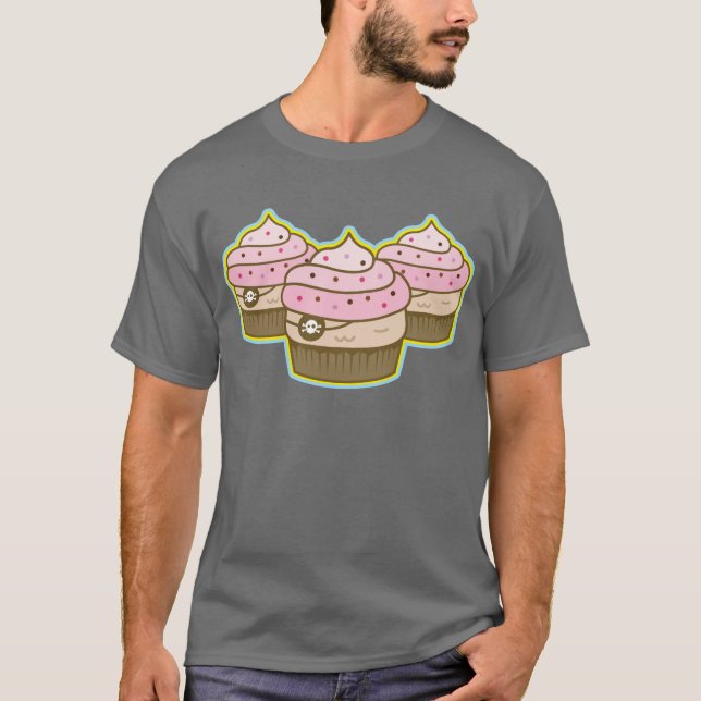 pink pirate cupcake T-Shirt (Front)