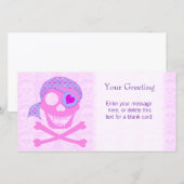 Pink Pirate Skull Custom Card (Front/Back)