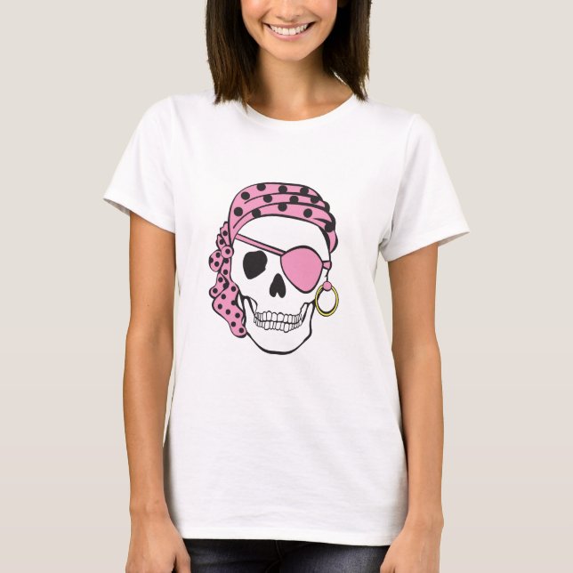 Pink Pirate Skull T-shirt (Front)