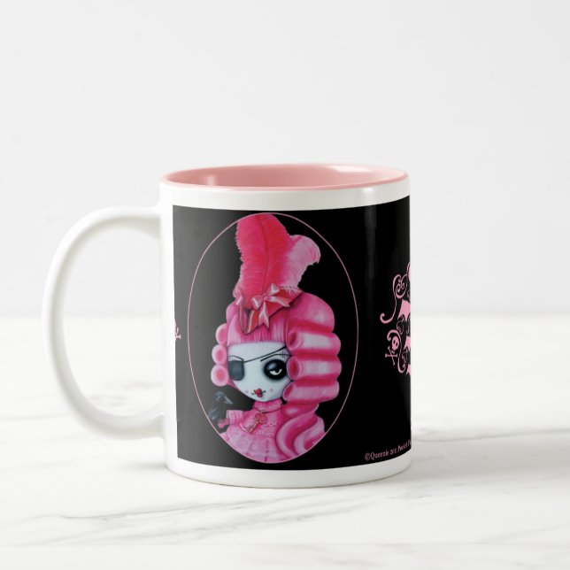Pink Pirate Two-Tone Coffee Mug (Left)