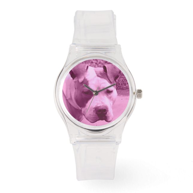 Pink Pit Bull Watch (Front)
