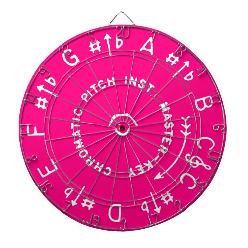 Pink Pitch Pipe Dartboard With Darts