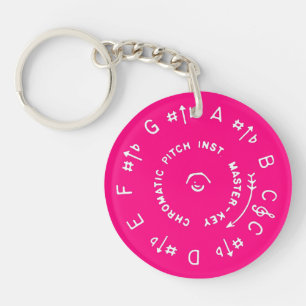 Pink Pitch Pipe Keychain