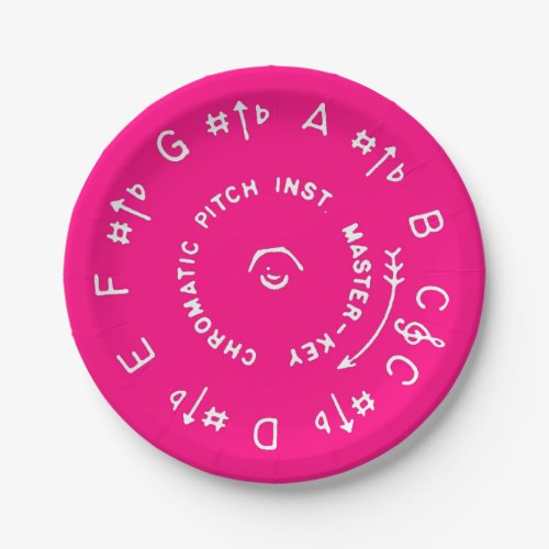 Pink Pitch Pipe Paper Plates