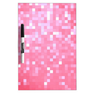 Pink Pixel Sparkle Dry Erase Board