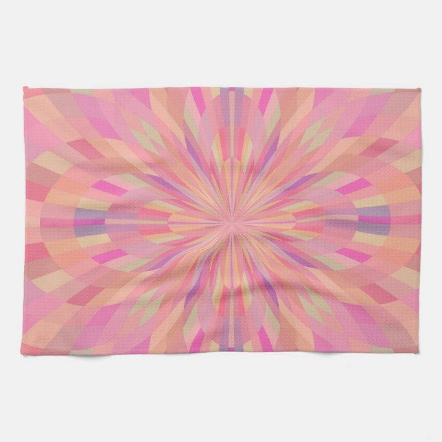 Pink Pixels 2 Kitchen Towel (Horizontal)