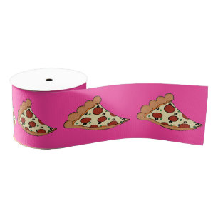 Pink pizza slices tiled ribbon