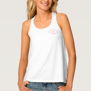 Pink PKBL Social Club Crest Pickleball Tank Top