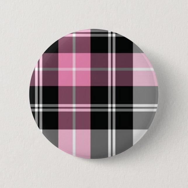 pink plaid button (Front)