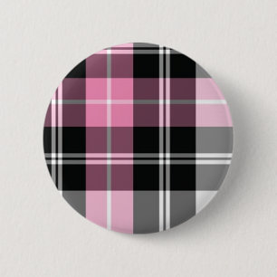 pink plaid button