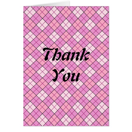 Pink Plaid Cards (Front)