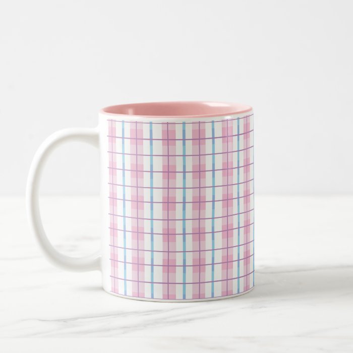 Pink Plaid Coffee Mug