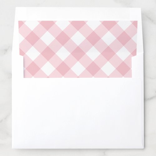 Pink plaid envelope liner