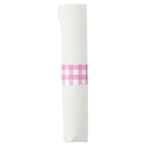 pink plaid gingham napkin wrap camping birthday