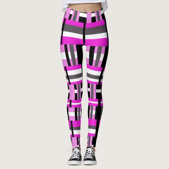 Pink Plaid Leggings (Front)