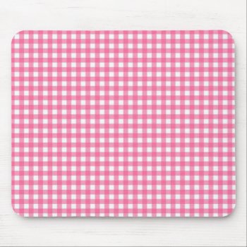 Pink Plaid Mousepad by BaublesAndKitsch at Zazzle