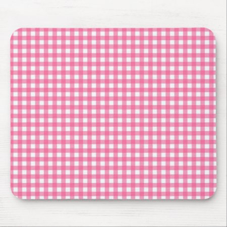 Pink Plaid Mousepad