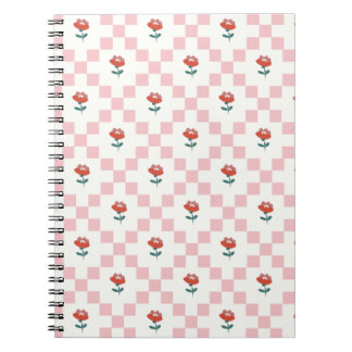 Pink plaid notebook