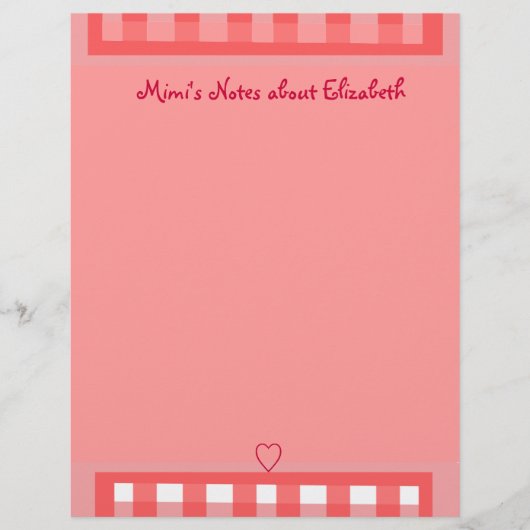 Pink Plaid Paper (Front)