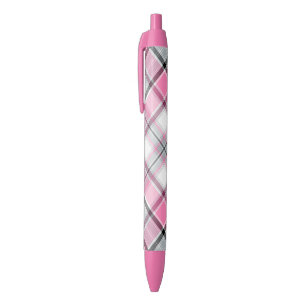 Pink Plaid Pattern Chic Pen
