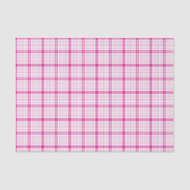 Pink Plaid Tissue Paper (Front)