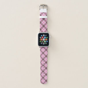 Pink Plaid Watchband Apple Watch Band