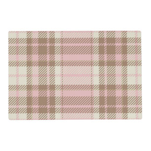 Pink Plaid Watercolor Cute Placemat