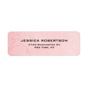 Pink Plain Elegant Modern Trendy Label