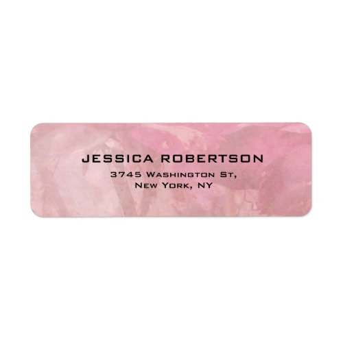 Pink Plain Elegant Modern Trendy Label