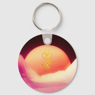 Pink Planet Sunset Keychain