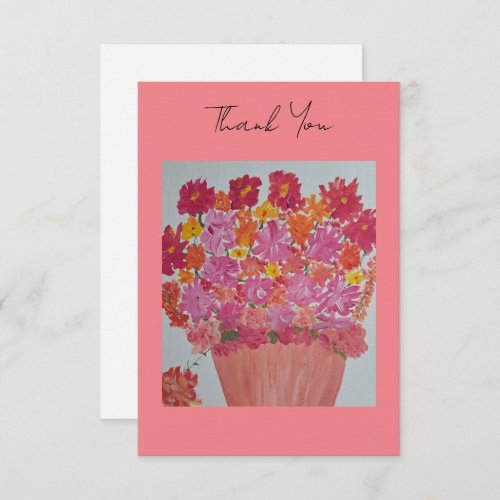 Pink Planter Thank You Note