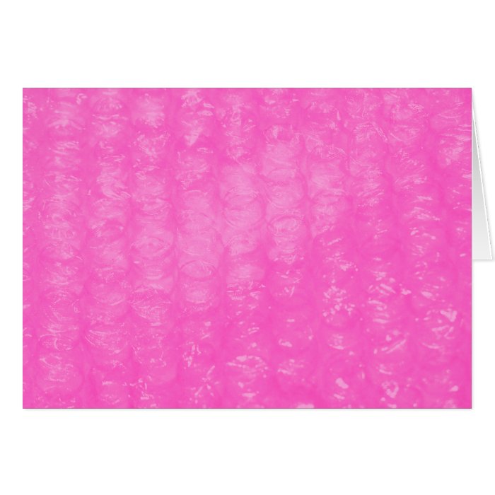 Pink Plastic Bubble Wrap Greeting Card