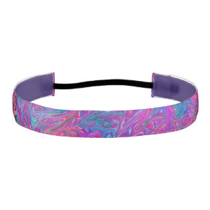 Pink Plastic Grid Abstract Athletic Headband